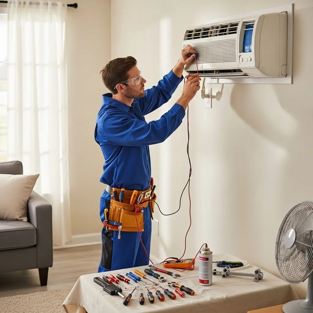 Sarıgöl Hotpoint Hotpoint klima gaz dolumu ve bakım – Enerji verimliliği artırıldı. - Teknik servis örneği